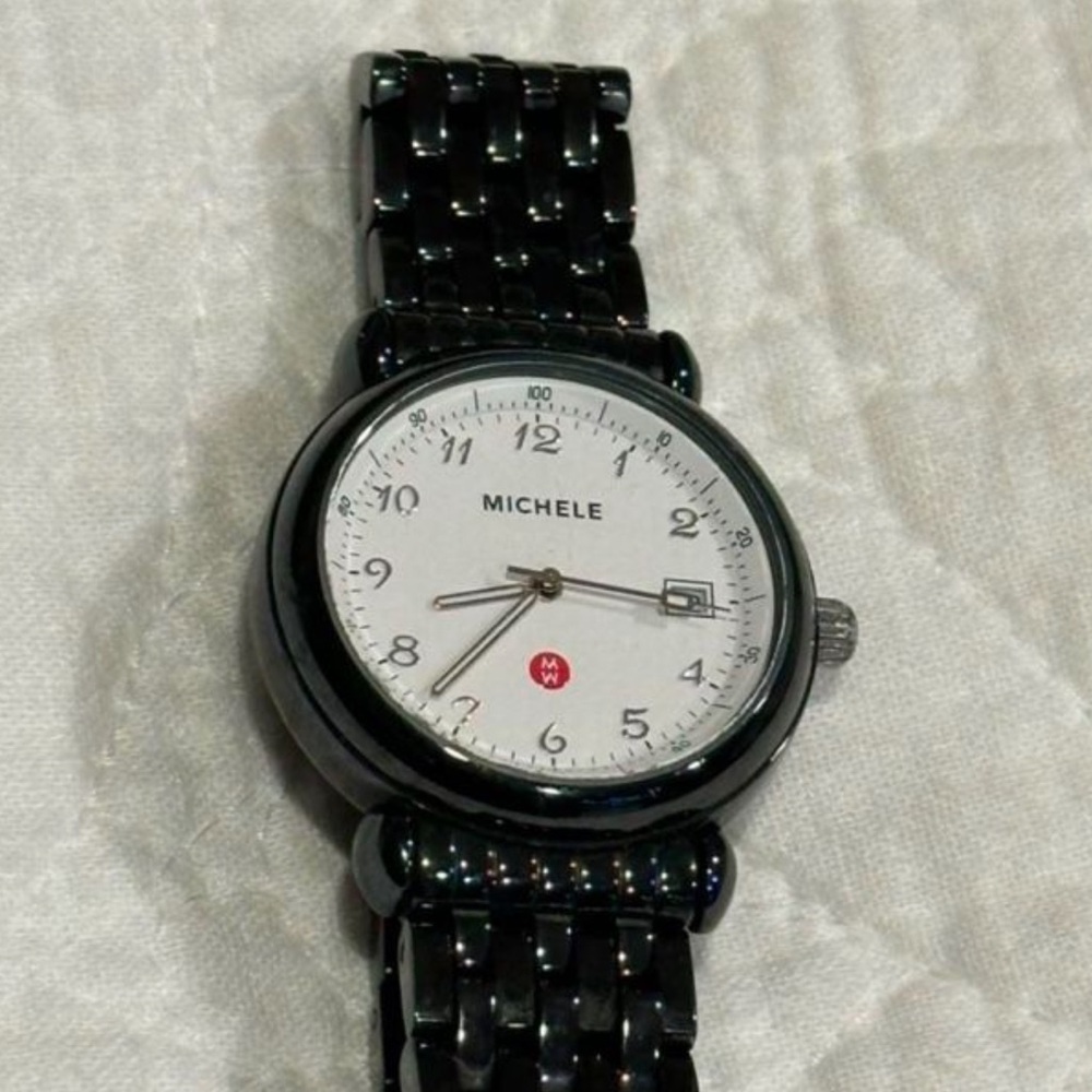 Michele Black and White Wearable Watch